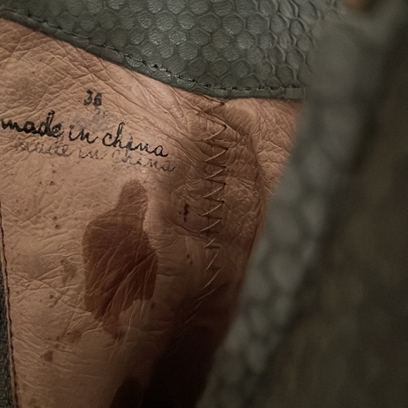 Joie Grey Snakeskin Heeled Ankle Boot - Picture 10 of 15